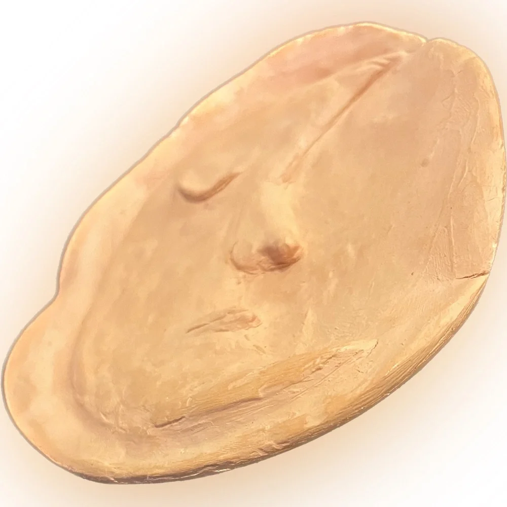 Handmade Artisian Boho Earthy Cresent Moon Man Clay Trinket Dish Made by Myself
